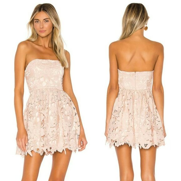 Michael Costello xREVOLVE Tate Dress - Blush - Picture 1 of 12